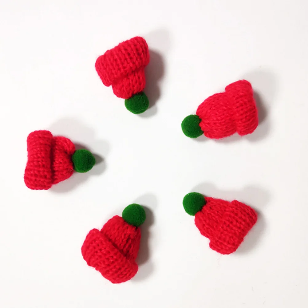 

6Pcs Christmas Kids Hairpins Knit Wool Xmas Hat Hair Clips Adorable Holiday Hair Accessories Party Props Knit Xmas Hairpin