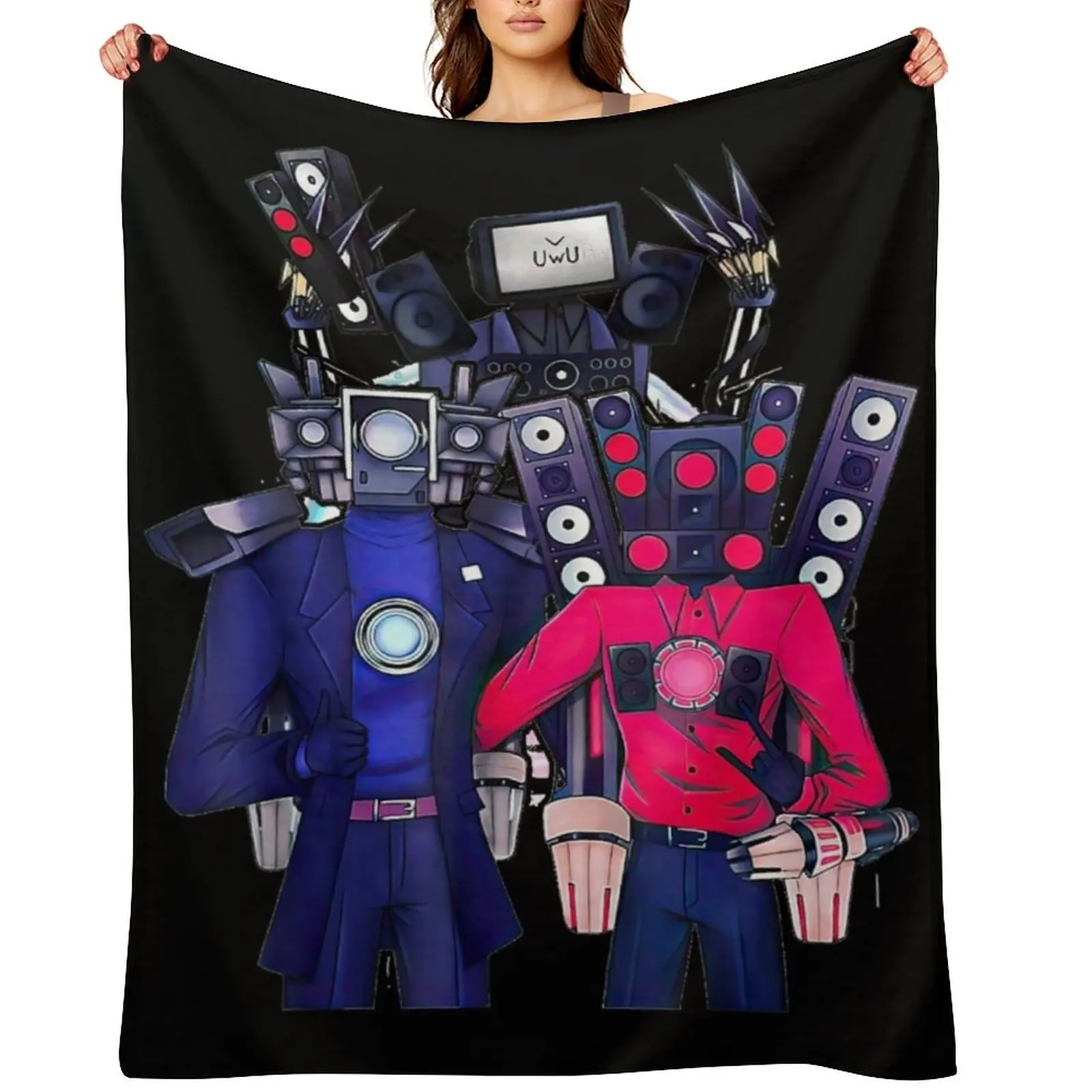 

Speakérman and Cameráman Skibidi Toilet Throw Blanket Blankets For Baby for sofa for babies Tourist Blankets