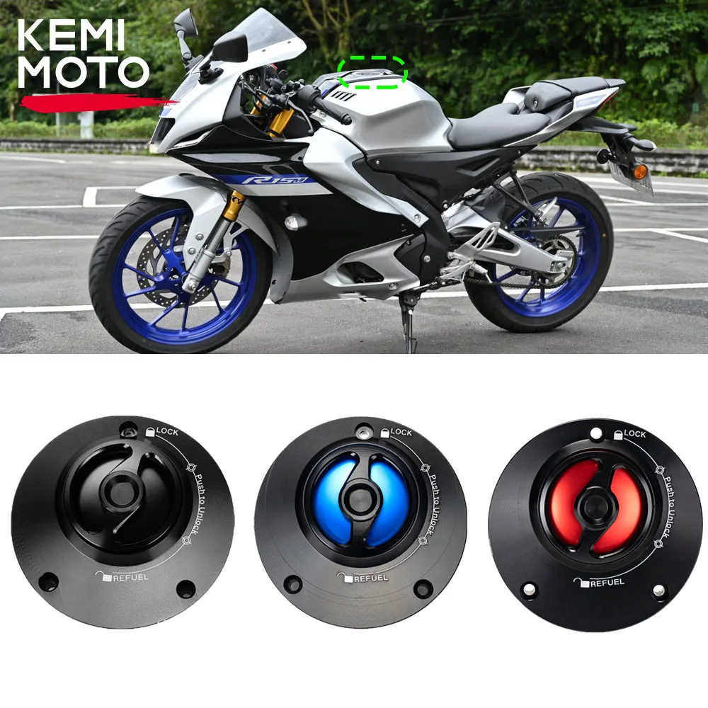 

Motorcycle Key Lock Gas Fuel Oil Tank Cap Decorative Cover for YAMAHA R15M R15 R 15 M Black High Quality Aluminium Accessories