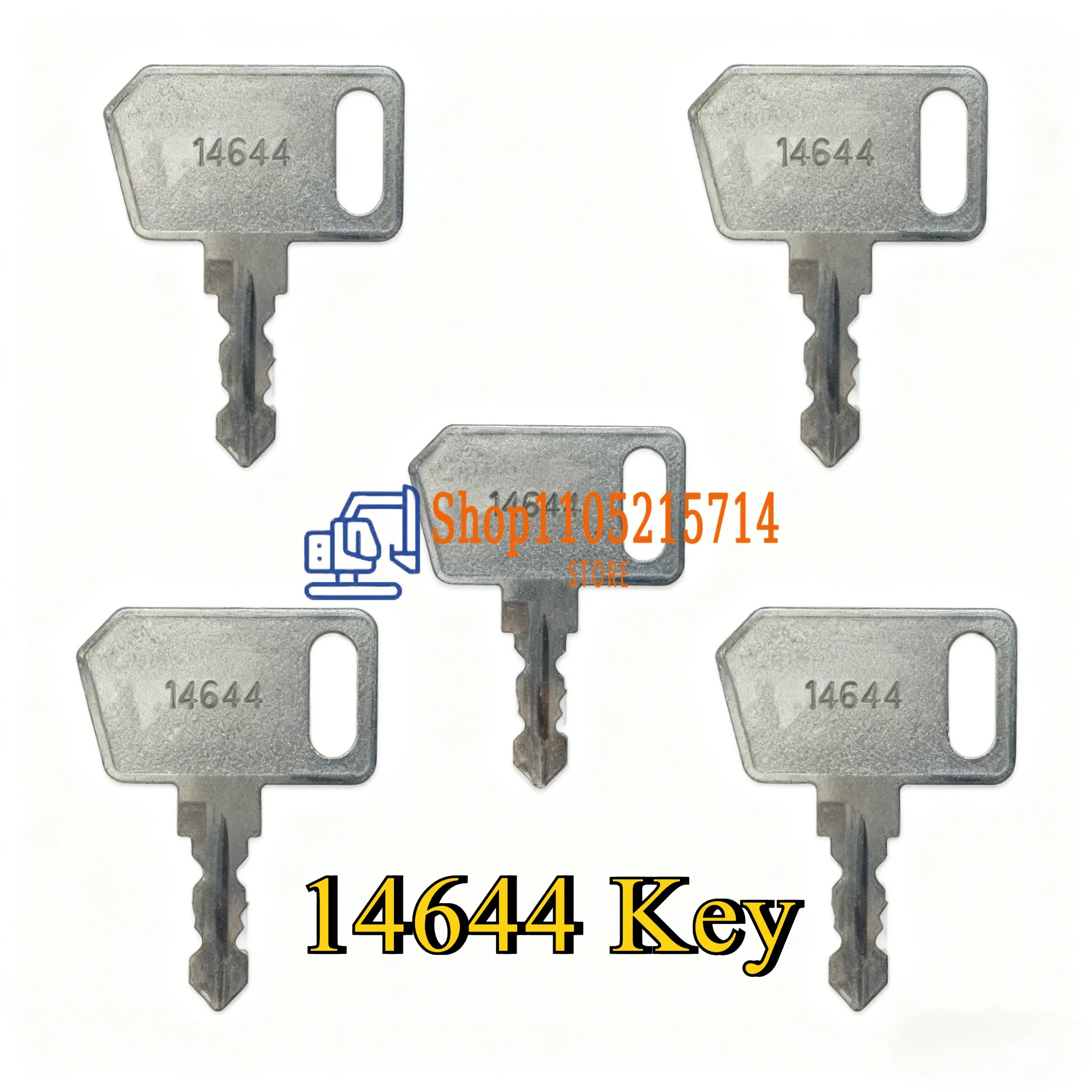 2/5/10 PCS 14644 Replacement Key for Bomag Ignition & Dumpers Neiman Merit Hatz Yanmar Belle Premier Terex