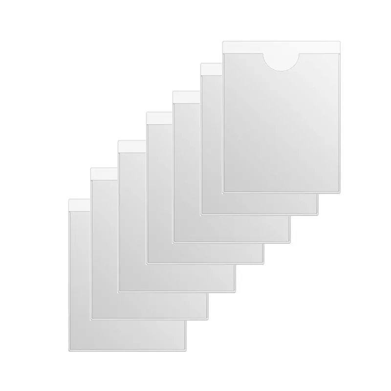 10PCS Self-Adhesive Plastic Pockets Holders Label Stickers Card Covers Adhesive label Badge Holders For Organizing Protection