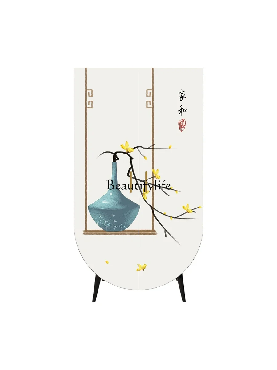 

New Chinese Style Wall-Mounted Cabinet Storage Floor Multi-Layer Solid Wood Locker