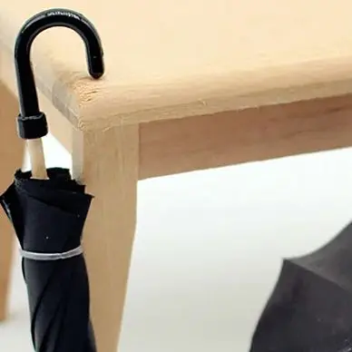 

1:12 Dollhouse Miniature Simulation Mini Black Umbrella Model Toys Accessories Decoration Retro Miniature Scene Ornaments