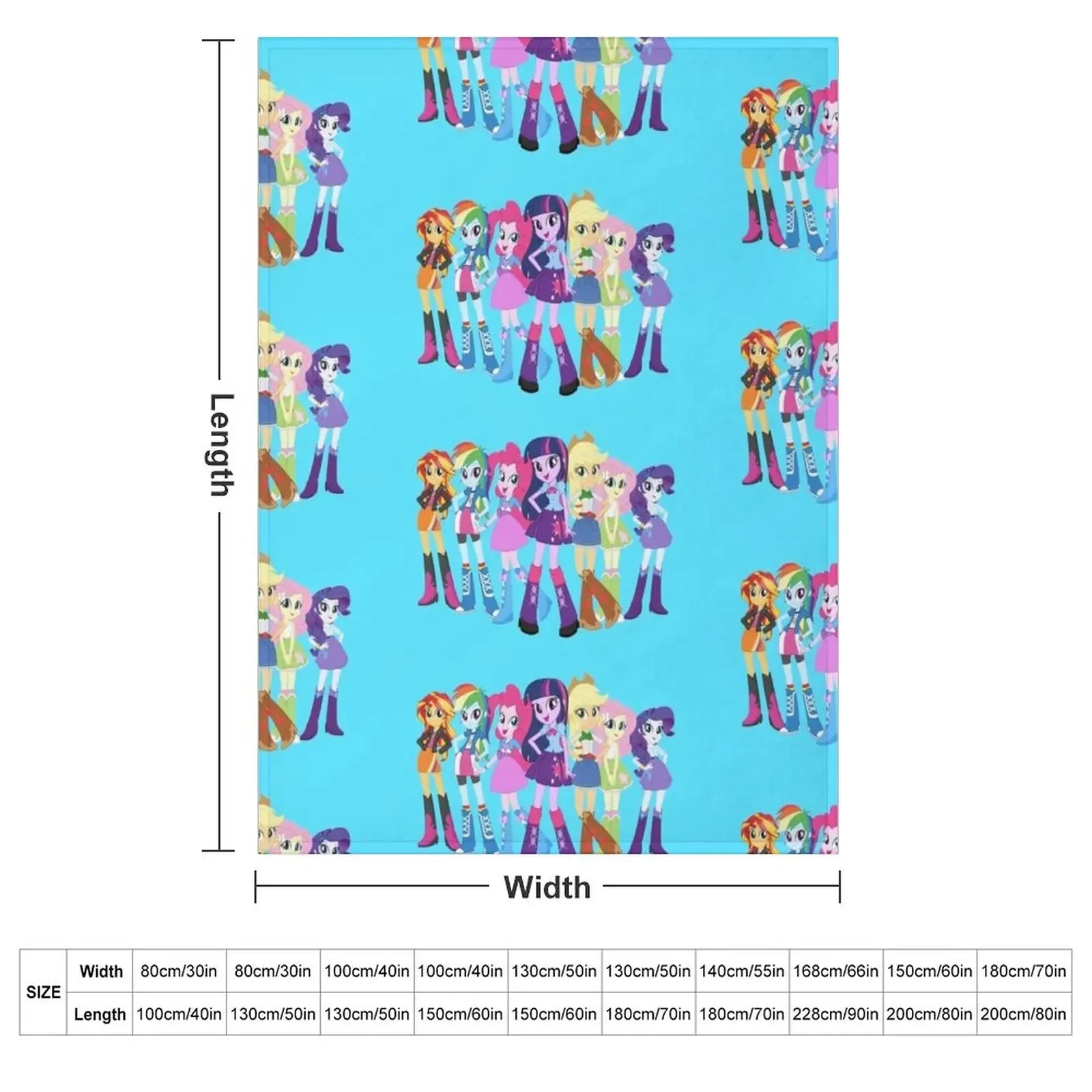 Squad of Friendship (Princess Twilight ver.) Throw Blanket Multi-Purpose Summer Stuffeds Blankets Sofas Of Decoration Blankets