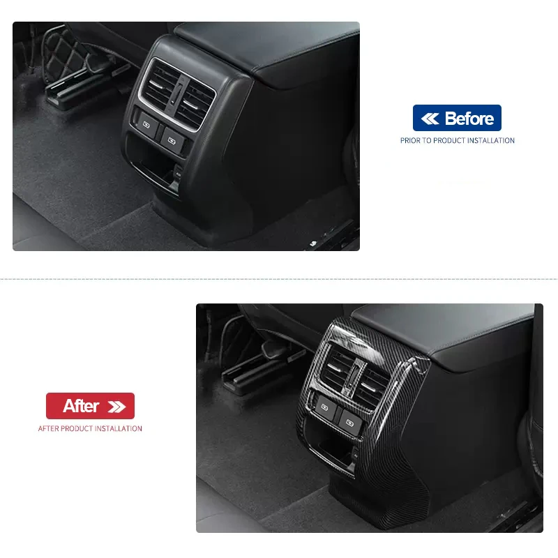 ABS Car Rear Armrest Box Air Conditioning Outlet Vent Cover Sticker For Honda Accord 10th X 2018 2019 2020 2021 2022 Accessories - view 5