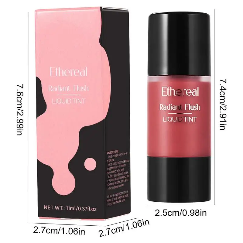 Vloeibare Blush Stick Geperst Matte Afwerking & Glitter Blush Stick Hoog Pigment Blush Lichtgewicht Fijne Shimmer voor Vrouwen & Meisjes Gezicht