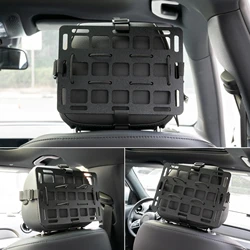 Tactical Car Truck Sun Headrest Rack Rigid Molle Panel Velcro Adjustable Vehicle Gear Storage Insert Pouch Organizer Holder Tool