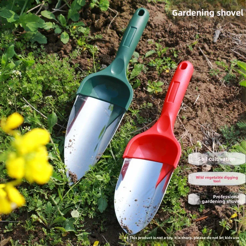 Stainless Steel Gardening Shovel Multi-Purpose Flower Planting Tool for Home Garden