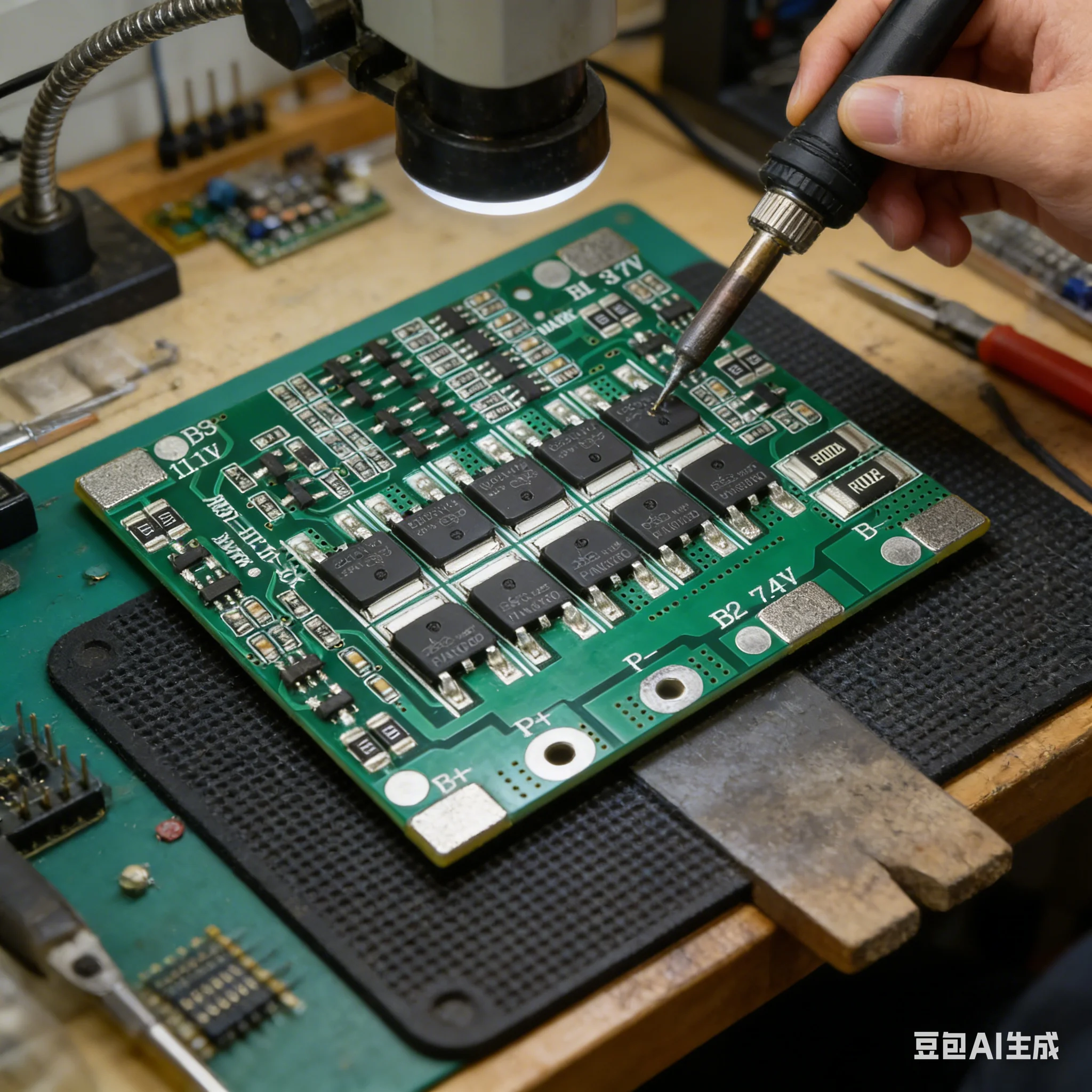 3S 11.1V/4S 14.8V 100A PeakTernary Same Port li-ion Battery Protection Board Continuously 40A Li Battery With Balanced 10Mos