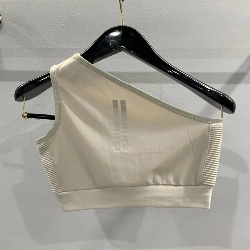 HKSH Sommer Neue Frauen Y2K Flut Chic High Street Persönlichkeit Dark Sexy Trendy Einfarbig Asymmetrische Schulter Tank Top HK6372