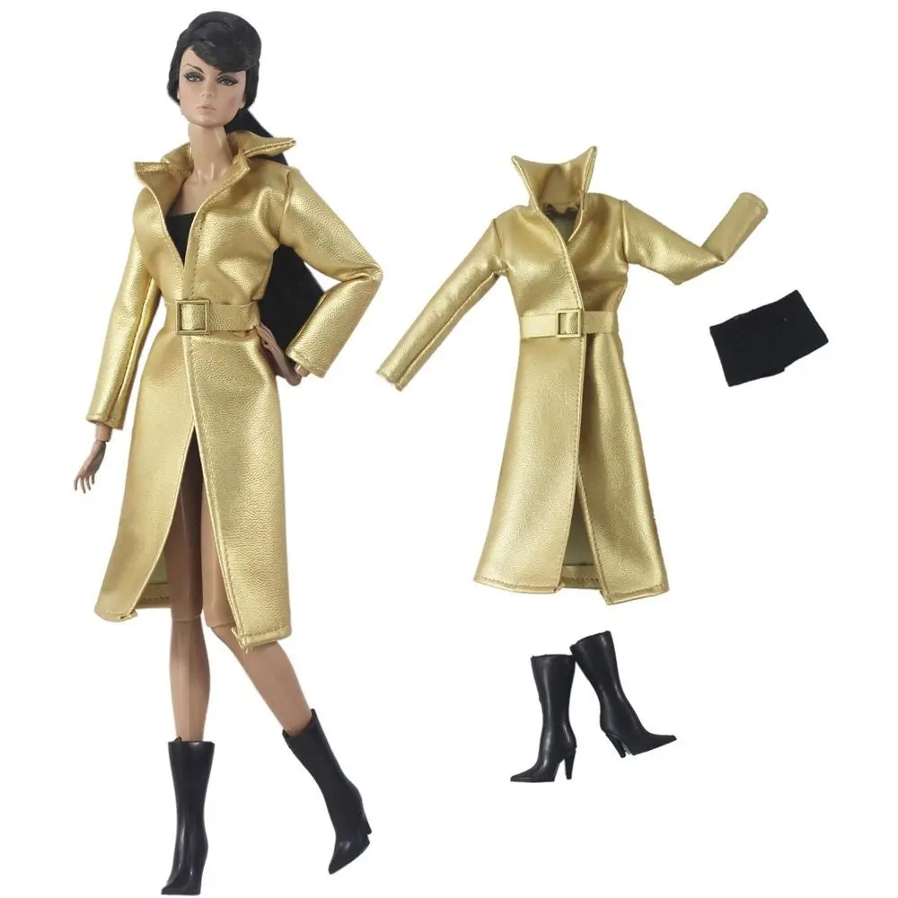 Vestido de muñecas multiestilo DIY, ropa informal, ropa de moda para niñas, chaqueta de cuero PU para muñecas BJD 1/6/muñecas de 30cm