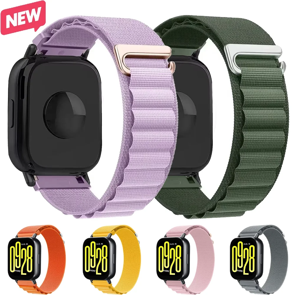 20mm 22mm Adjustable Nylon Loop Strap for Redmi Watch 5 Active/Lite Sports Bracelet for Amazfit Active 3-2-Max/Balance 3 2 Band
