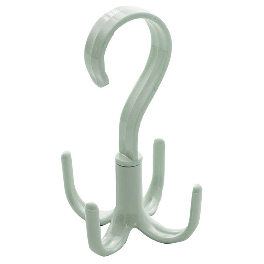 Plastic Rotating Four-Claw Hook Multi-Function Tie Scarf Hanger Bag Hanging Hook Shoe Drying Rack