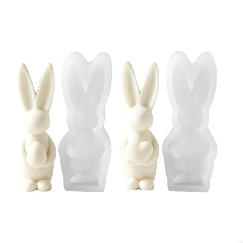 

Elasticitys Holiday DIY Molds 2PCS Rabbit Eggs Silicone Templates Resin Casting Mould For Aromatherapies Plasters B03E