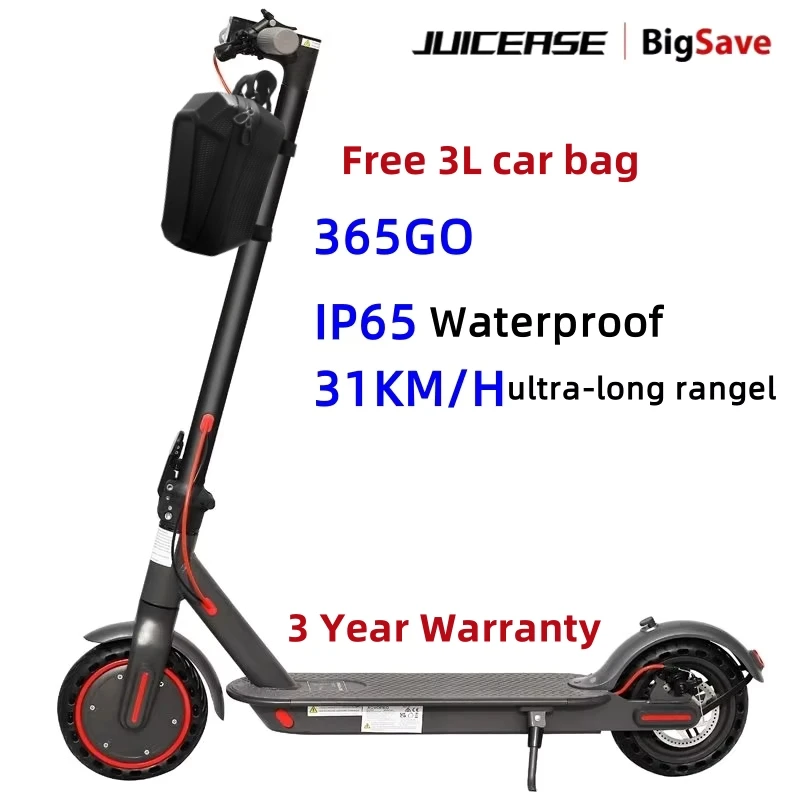 JUICEASE 365GO Scooter elettrico 31 KM/H Scooter adulto elettrico 350W Scooter elettrico 7.8AH pieghevole per Xiaomi Smart Scoot