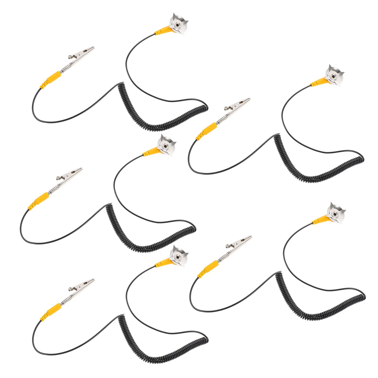

5Pcs Anti Static Ground Wire PVC Elastic Esd Cable Star Claw Clamp for Electronics Repair Static Electricity Dissipation