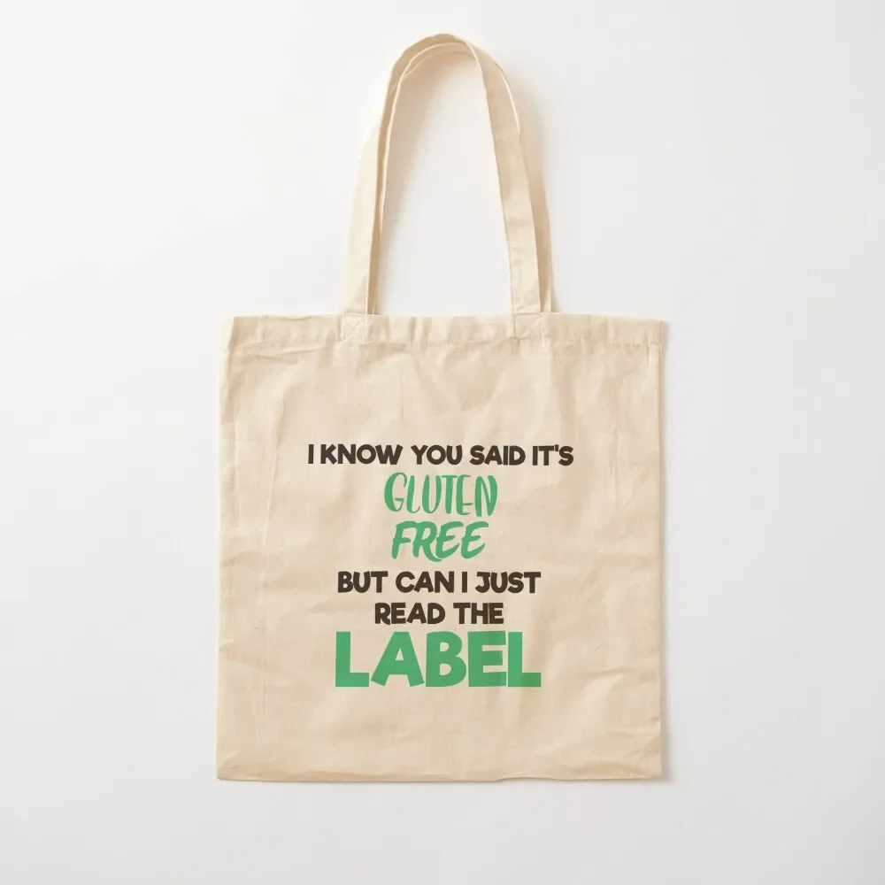 2025 bolsas nuevas enfermedades celíacas sin gluten leer la etiqueta Gluten Intolerant bolso de mano de regalo bolsas de compras reutilizables bolsas de dulces totalizador b