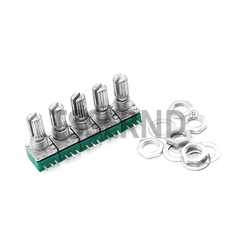 5 Stücke Potentiometer Industrieschalter RK097 RK097N 3Pin B1K 5K 10K 20K 50K 100K 500K Schalter Audio Welle 15mm Verstärker Abdichtung