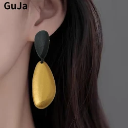 Fashion Jewelry Vintage Temperament Oval Matte Dangle Earrings For Women Party Gifts Exaggerative Ear Accessories Hot Selling