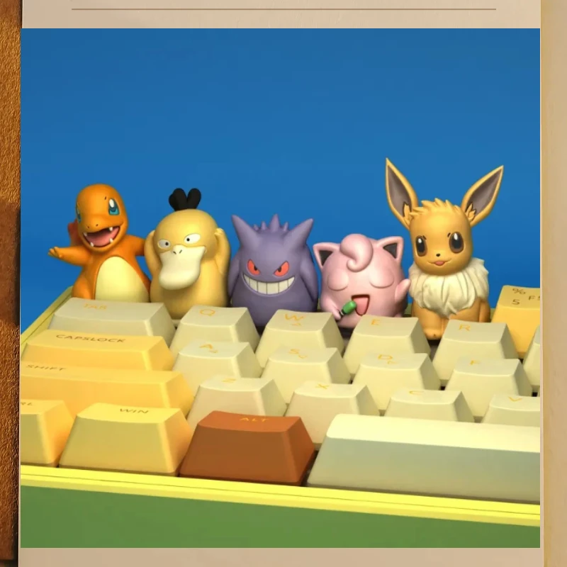 

Cute Pokemon 3d Gengar Custom Artisan Resin Keycap Creative Personalized For Mechanical Keyboard Gaming Accessory For Gift Toys