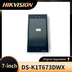 Hikvision-DS-K1T673DWX con pantalla táctil LCD de 7 pulgadas, lente gran angular de 2 megapíxeles, Terminal de Acceso facial profesional