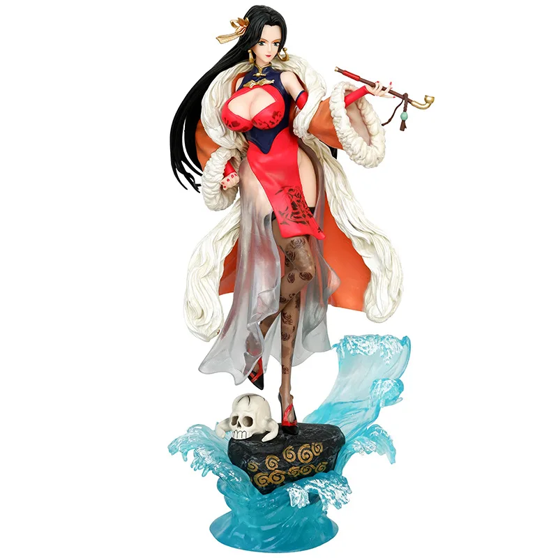 

36cm One Piece Boa Hancock Chinese Style Cheongsam Anime Girl Figure Model Statue Boy Collection Desktop Decoration Ornament Toy