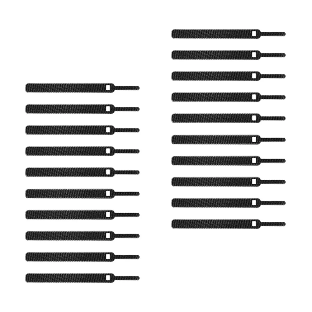 สายรัดเคเบิลไนลอนแบบใช้ซ้ำได้ 20 ชิ้น พร้อมห่วงเกี่ยวแบบปรับได้ สำหรับจัดระเบียบสายไฟบนโต๊ะทำงาน