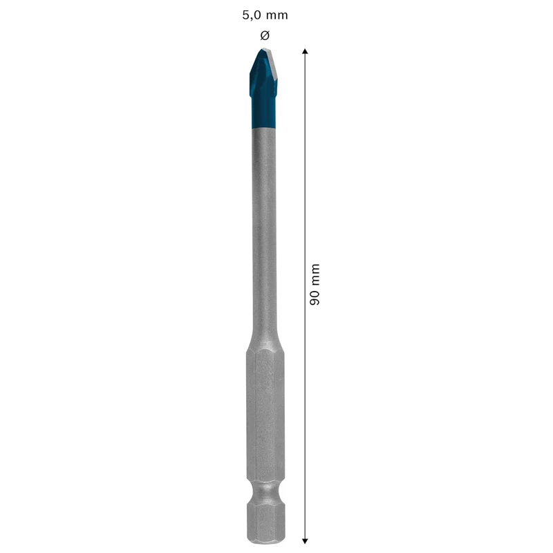 BOSCH 2608902305 EXPERT HEX-9 Hard Ceramic Drill Bit 5mm 10X Long Lifespan High Hardness Material Stone Tool Accessory