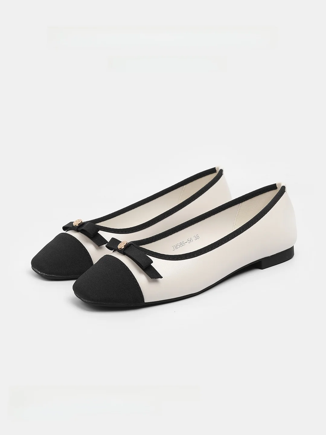 

Chunxi | Patchwork Flat Head Soft Knot Casual Mary Jane Flat Bot Women's oes Ele Sle Ultrine Fiber