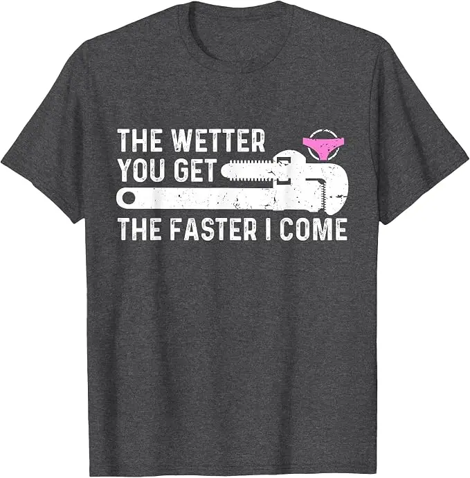 Das Wetter, das du bekommst, lustiges Klempner-T-Shirt, professionelles Klempner-T-Shirt, Y2k Herrenmode, Running Joke Saying Tee, Persönlichkeits-Oberteil mit Schriftzug – Detail 4