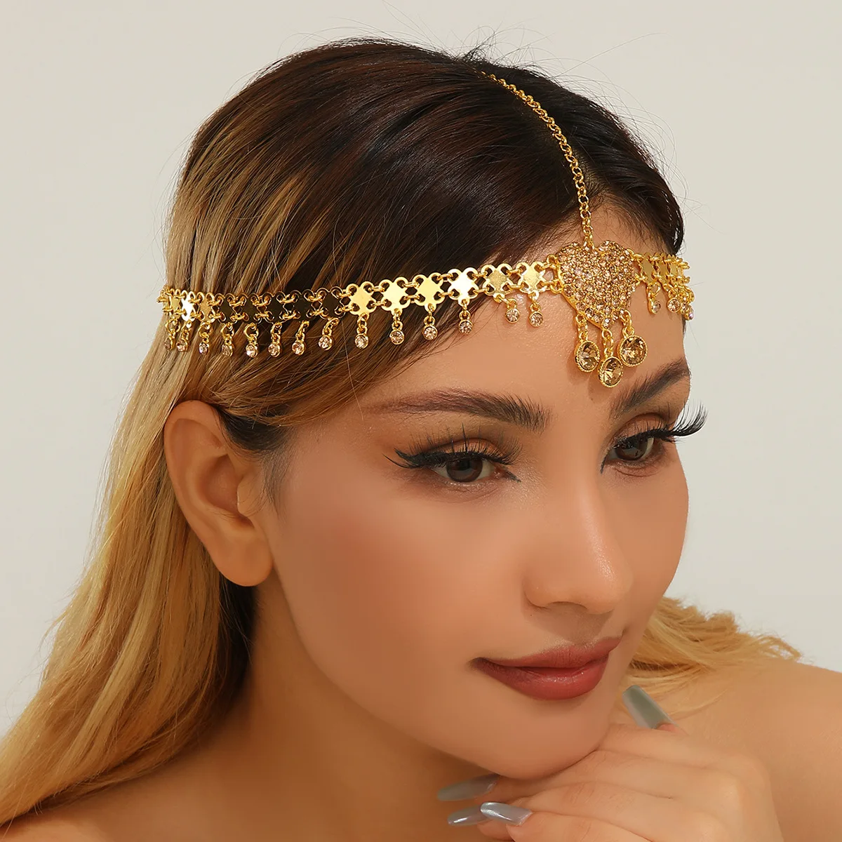 

Новые европейские модные аксессуары для волос из Дубая с покрытием из 24-каратного золота, изысканные украшения для помолвки и вечеринок для влюбленных DD11051