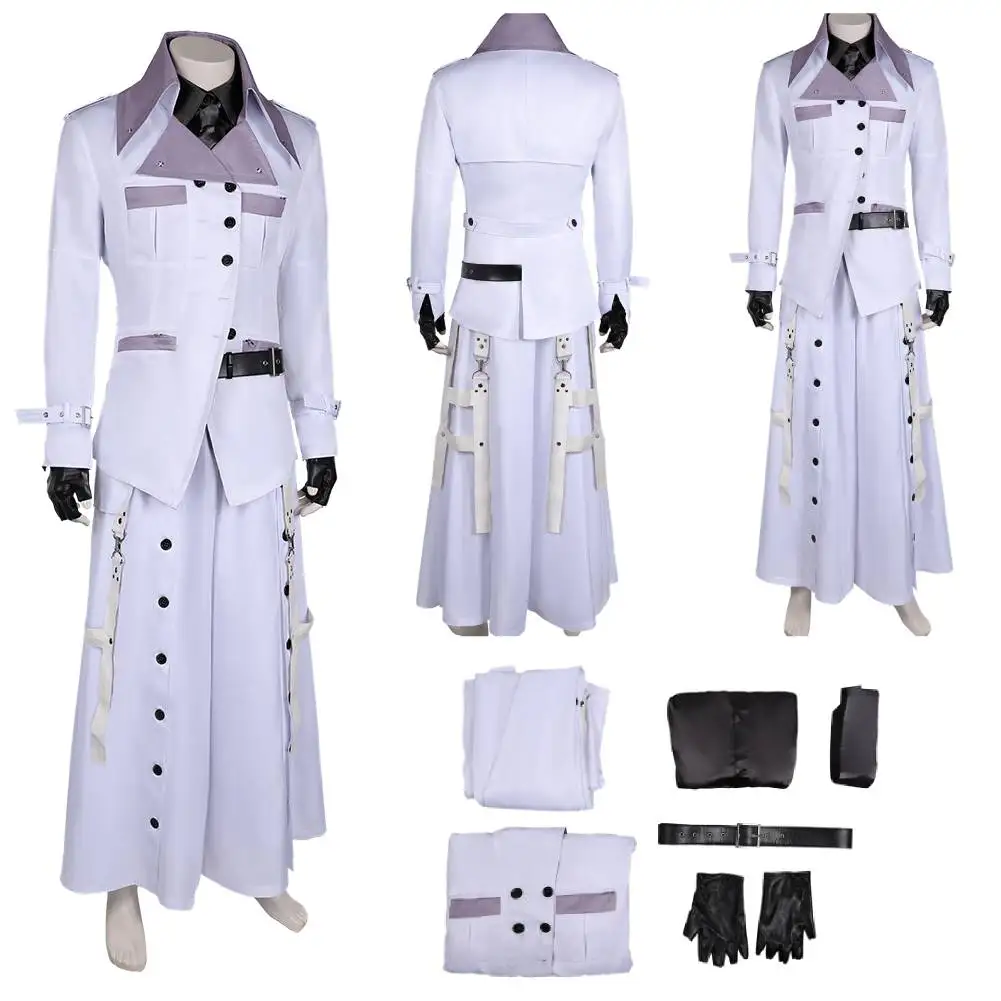 Rufus Shinra Final Fantasy Cosplay Fantasia Game Costume For Adult Men Male Coat Belt Outfits Halloween Carnival Party Role Suit