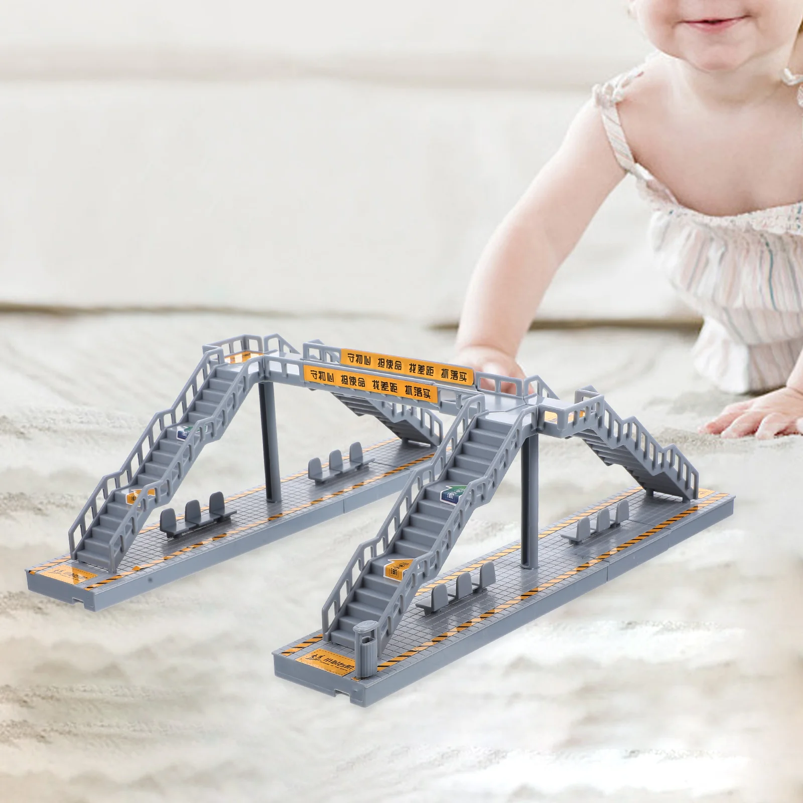 1 set 1 set Plastic Voetgangersbrug Voor Zand Tafel Decor Diy Materiaal Mini Building Kit Huis Accessoires Spoorweg Landschap Ornament
