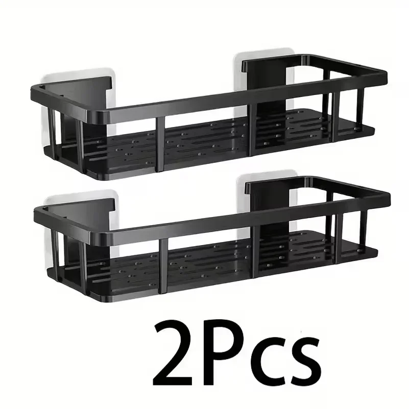 No-Drill Wall Shelf, Heavy-Duty Waterproof Shower Organizer. Easy Adhesive Install, Space-Saving Bathroom Storage.