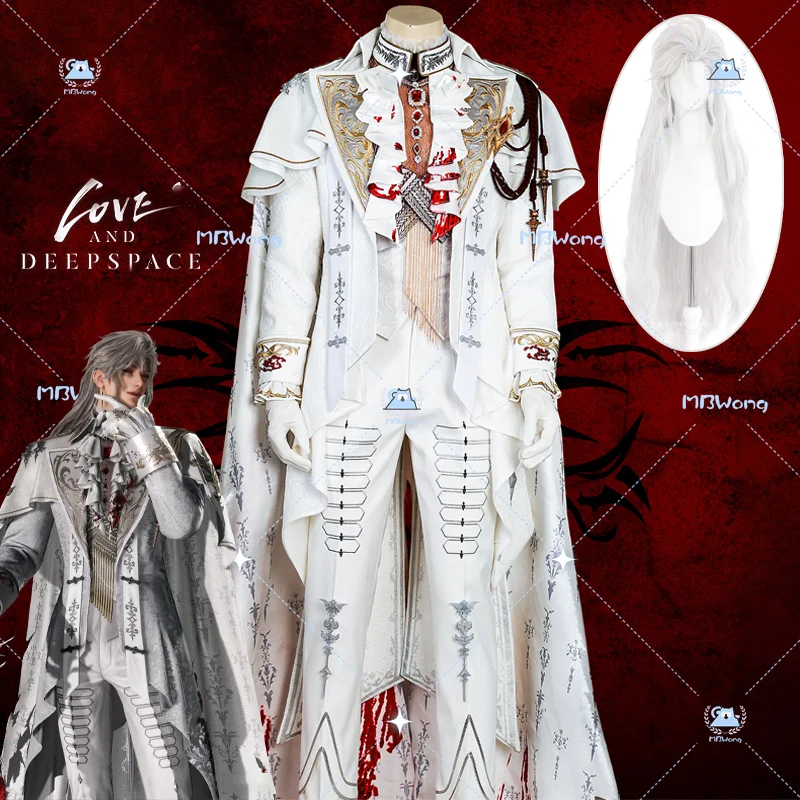 

Game Love and Deepspace Sylus Cosplay Costume Where Silverwings Rest Crimson Rapture Outfit For Hallowmas Party Adult Women Men