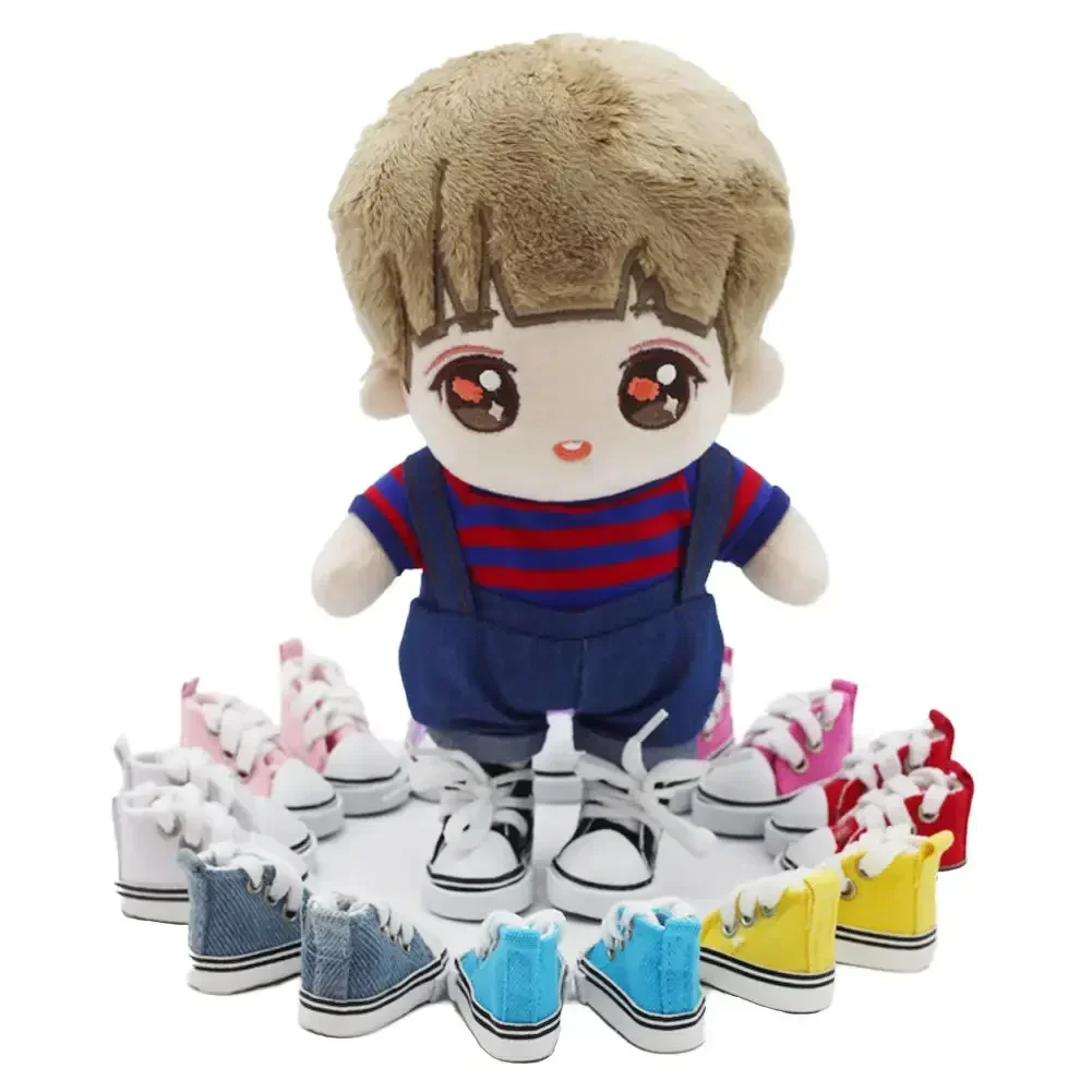 1Pair Hobbies Hand-made Canvas Shoes for Labubu Shoes Multiple Styles DIY Shoes for Labubu Replacement 17cm Dolls Accessories