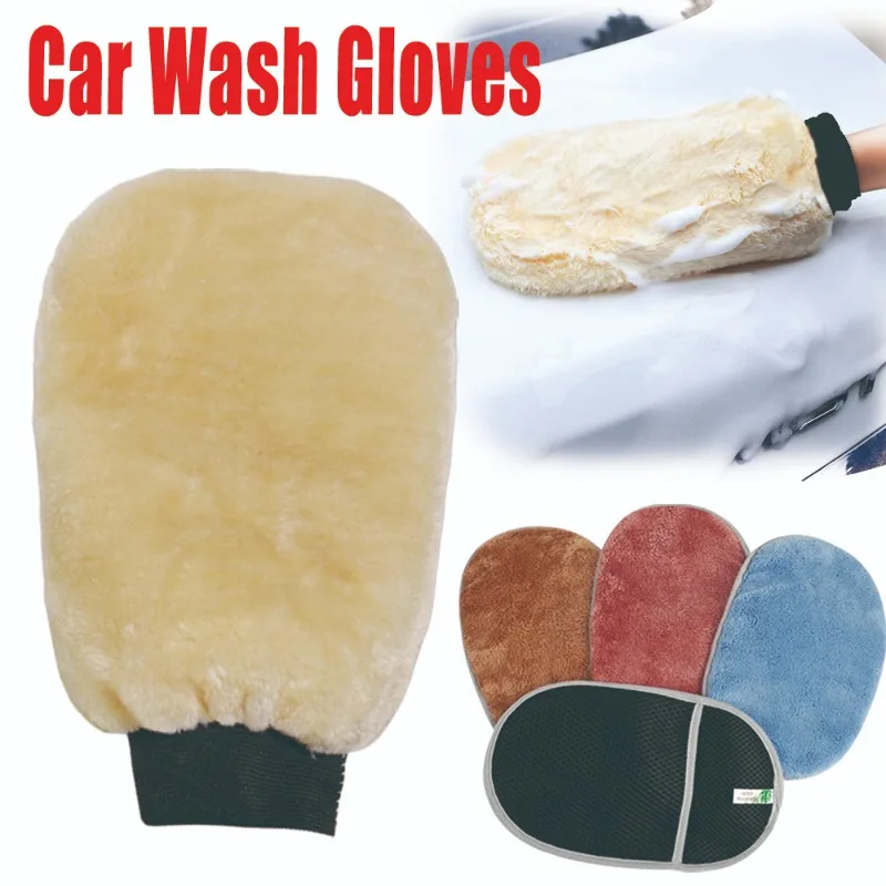 Gants de lavage de voiture en velours double face, épais, universels, laine 216.239., peluche, livres, lieux