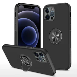 Magnetic Ring Holder Phone Case for IPhone 13 12 Mini 16E 17 Air 16 15 14 11 Pro Max  Plus Plastic Hard Shell Shockproof Cover