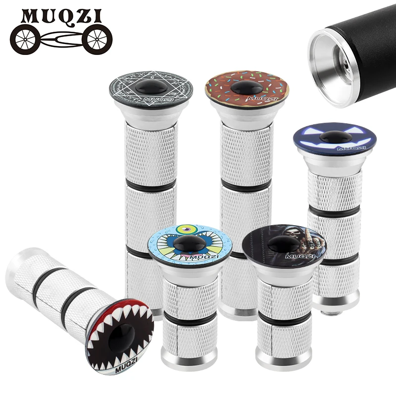 MUQZI Bicycle Fork Steerer 1-1/8 28.6mm Headset Top Cover Stem Top Cap Bike Fork Expander Plug Star Nut Plug Bolt