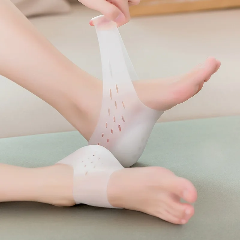 

Invisible Height Increase Silicone Socks Gel Heel Pads Orthopedic Arch Support Heel Cushion Insoles Foot Massage Pad Unisex