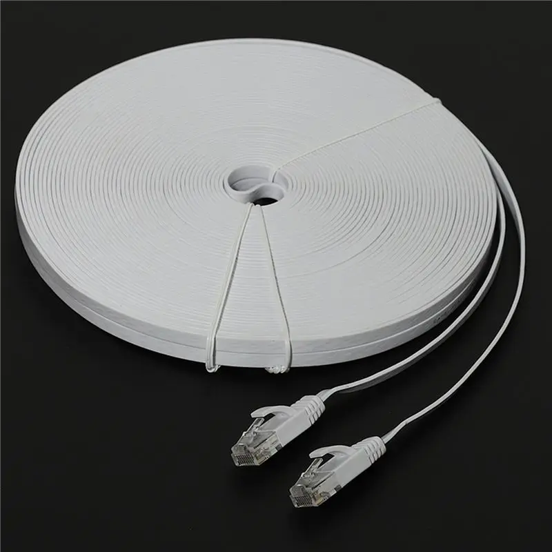 AA08-3X Cat 6 Ethernet Cable 100 Ft (30 Meters) Flat Slim Long Internet Network LAN Patch Cords,Cat6 High Speed Computer Wire