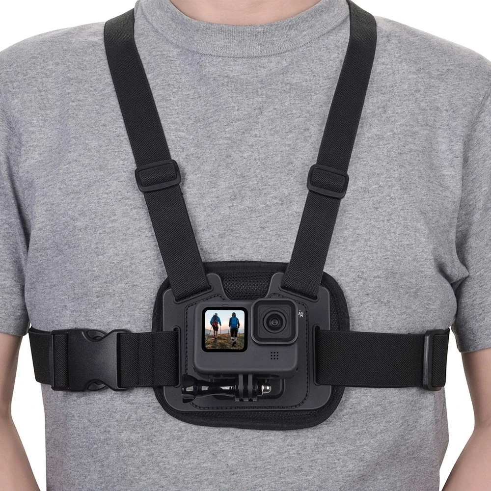 New Design Adjustable Chest Mount Harness Strap For GoPro Hero 12 11 10 9 8 SJCAM Insta360 X2 X3 DJI Osmo 3 4 Action Camera