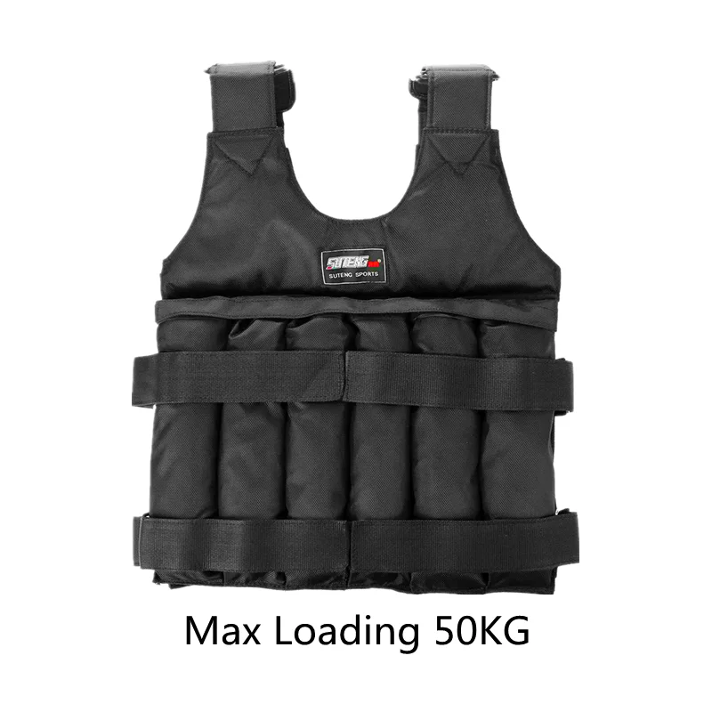 20/50KG Weighted Vest Peralatan Kebugaran Portabel Adjustable Weighted Vest Option for Men and Women Easy to take on and off