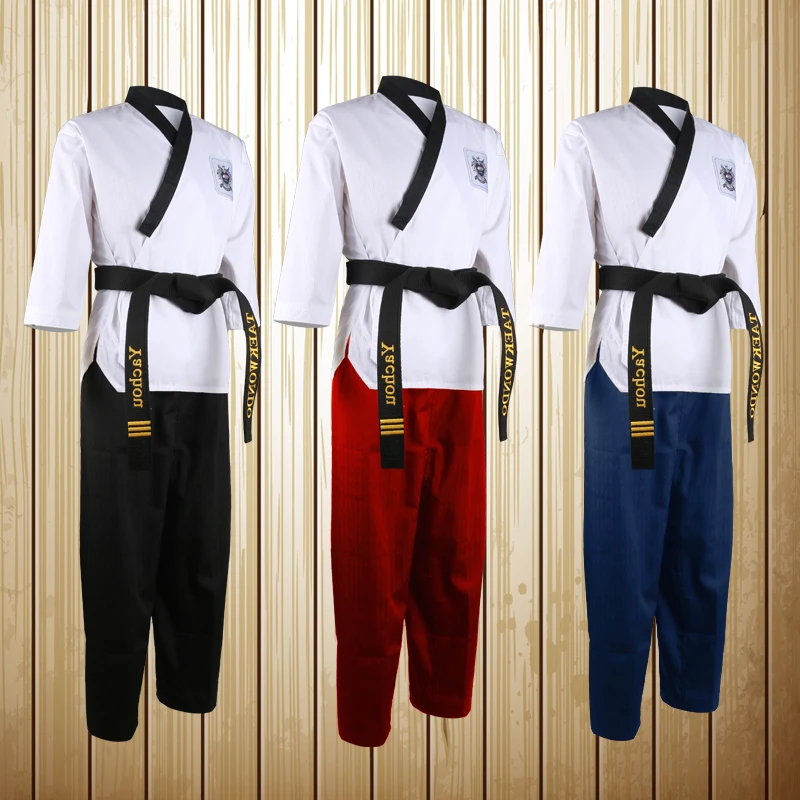 World Training Taekwondo Poomsae Dan Practice doboks Junior Male&Female Senior Unisex Master Dan Taekwondo uniforms Clothes Suit