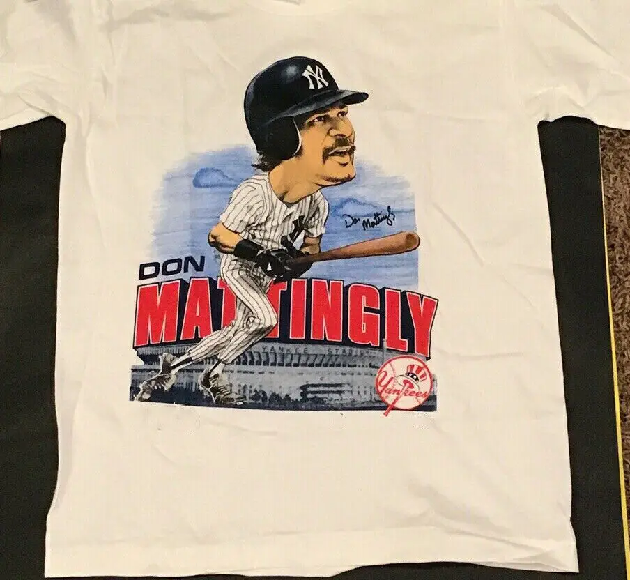 VTG Don Mattingly T-shirt Men T-shirt White Tee All Sizes JJ4465