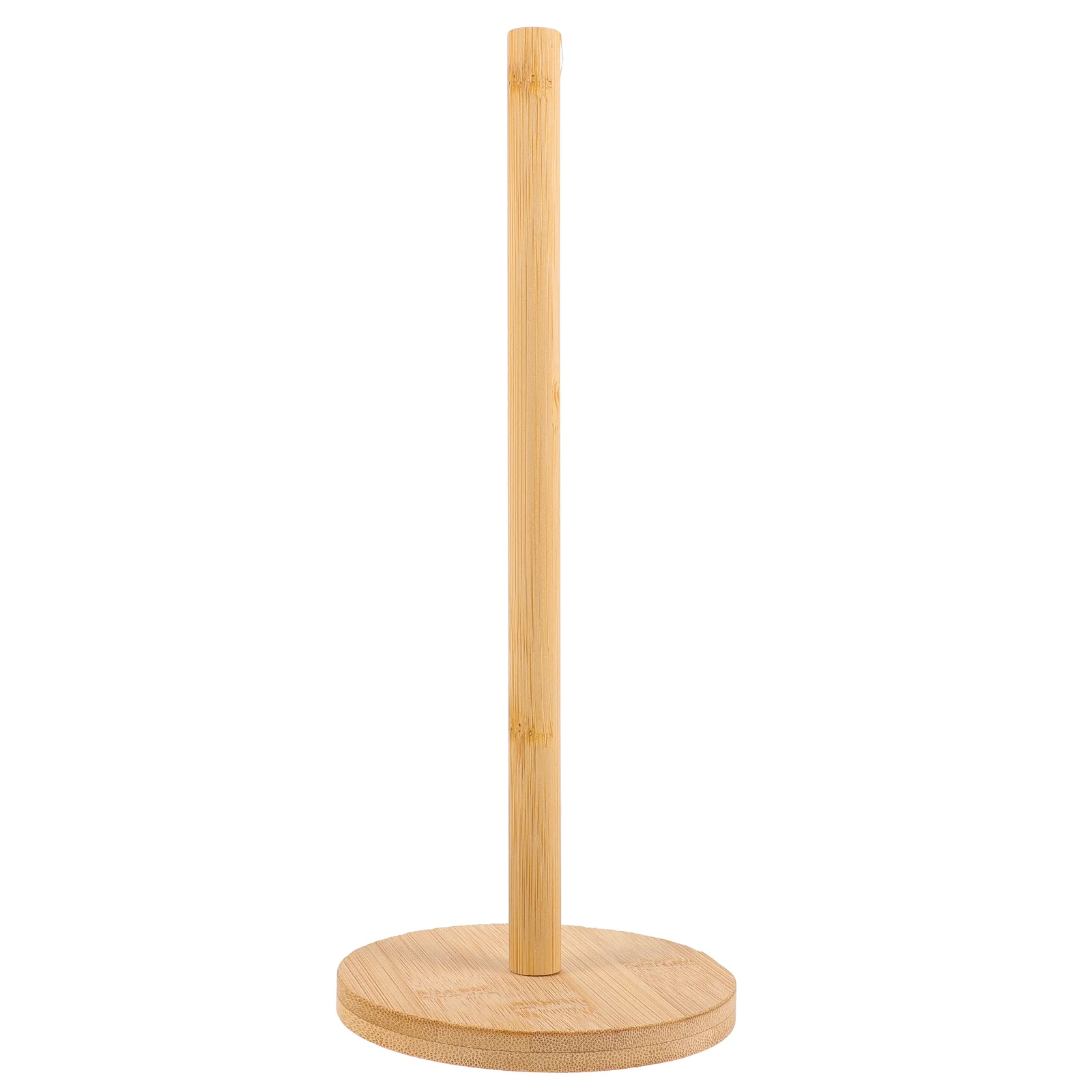

Bamboo Kitchen Paper Towel Holder Household Lazy Rag Solid Wood Bracket Creative Punch- Vertical Storage Shelf Modern