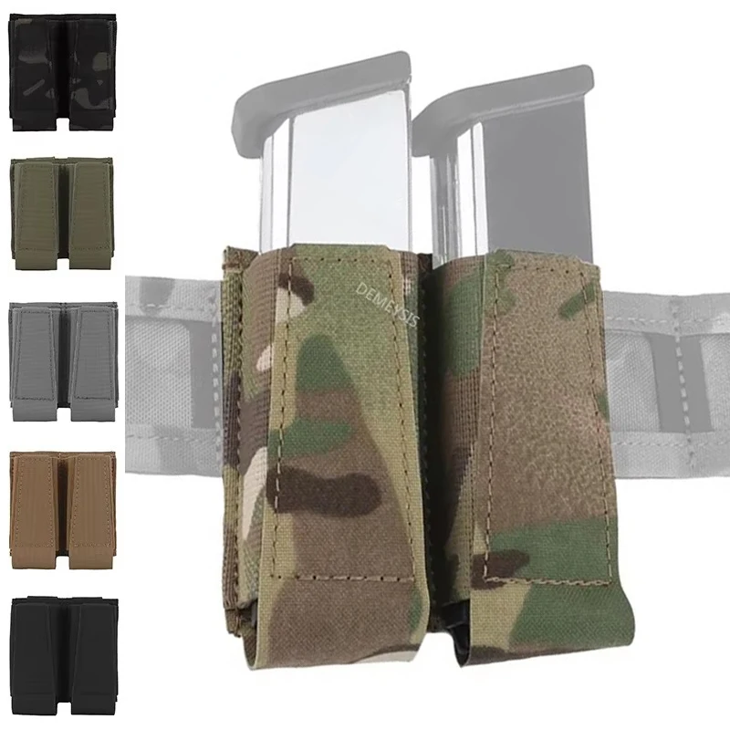 9MM Tactical Pistol Magazine Pouch dla Glock SIG P320 2011 H&K Hunting Shooting Double Mag Outdoor Flashlight Knife Tool Bag