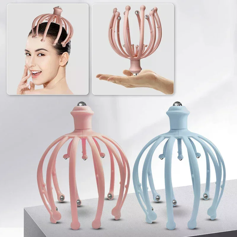 1PC Scalp Massagers With 18 Claws Handheld Head Massage Scratcher For Deep Relaxation Hair Stimulation And Stress Relief Massage