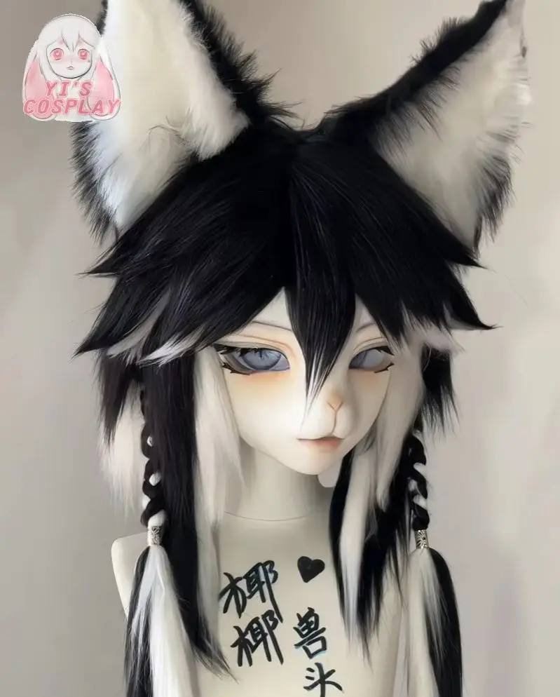 

Handmade Custom Fursuit head Furry Kigurumi Head Yis Cosplay Kemono Headsets Beast Customized Fursuit Kemono Head