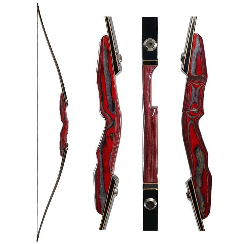 

64 Inch Toparchery Traditional Wood Longbow Takedown Recurve Laminated Bow Right-handed 25-50LBS